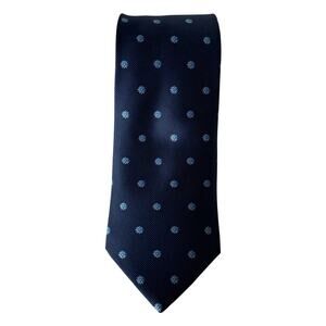 Lanvin Paris Silk Tie Floral Navy